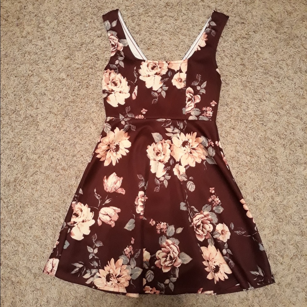 Floral zip up dress